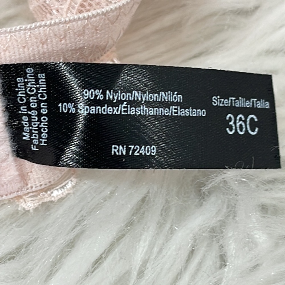RENE ROFE Light Pink With Lace Lingerie Bra Size 36C - Picture 3 of 4